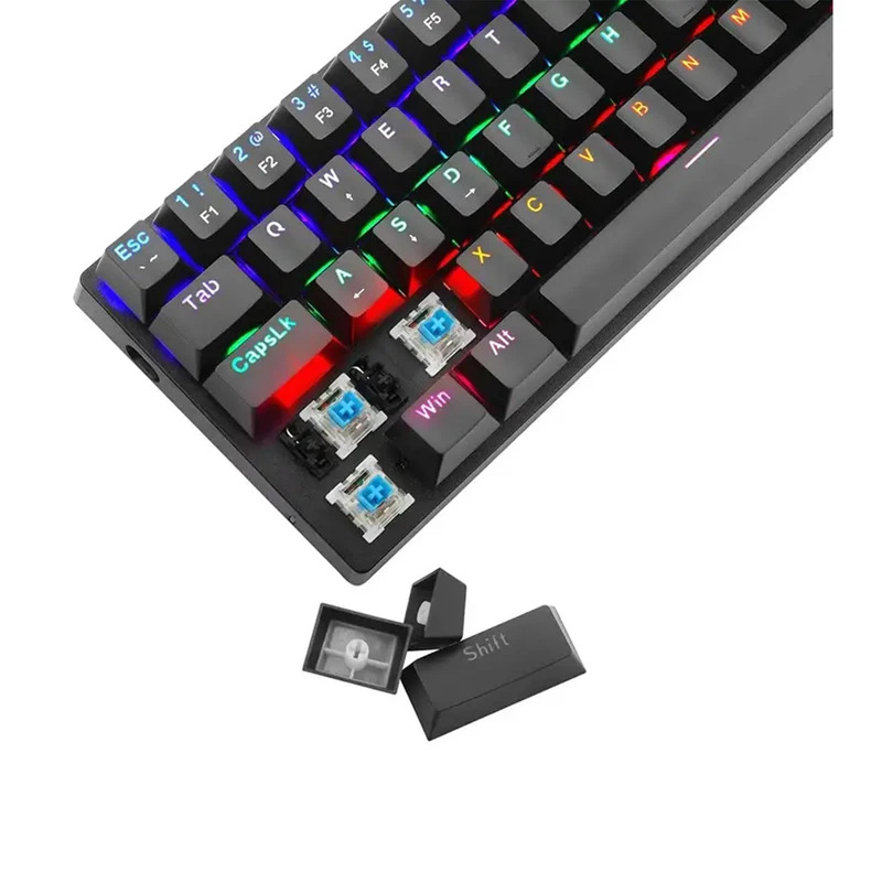 کیبورد گیمینگ تی-دگر مدل Arena T-TGK321، مکانیکال سوییچ آبی، Tenkeyless، نورپردازی RGB - Image 2